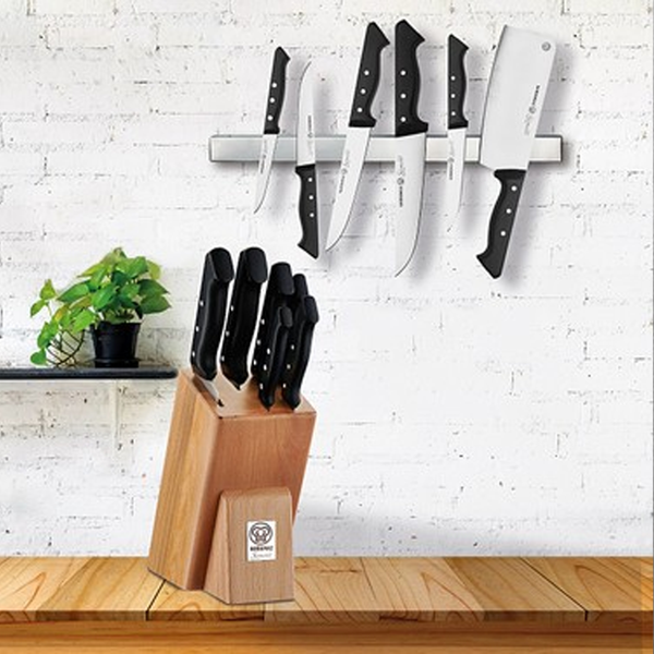 Surmene Knife Set 7pcs Stainless Steel with Wooden Stand