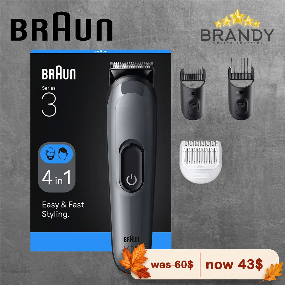 Braun Series 3 AIO3500 All-in-One Trimmer 4-in-1 0.5–21 mm