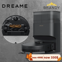 Dreame D20 Plus Robot Vacuum & Mop Auto-Empty 13,000Pa 5L Dust Bag Black