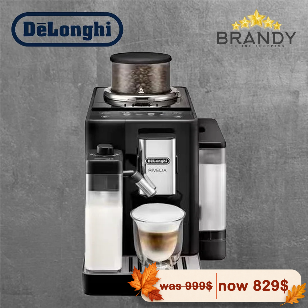 De'Longhi Rivelia EXAM440.55.B Fully Automatic Bean-to-Cup Coffee Machine Onyx Black
