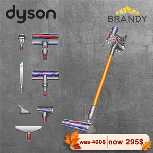Dyson V8 Absolute Cordless Stick Vacuum 115AW 40min Silver Yellow