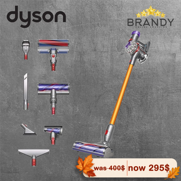 Dyson V8 Absolute Cordless Stick Vacuum 115AW 40min Silver Yellow