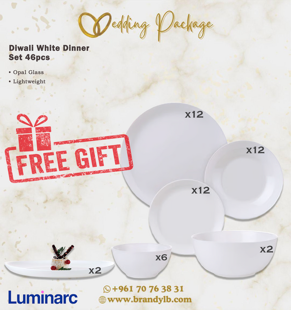 Dorsch Wedding Package with Luminarc Dinner Set Gift