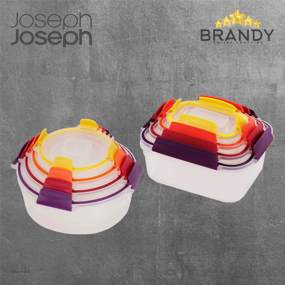Joseph Joseph Nest Lock 8-Piece Multicolor Mixed Food Container Set 1000013-4