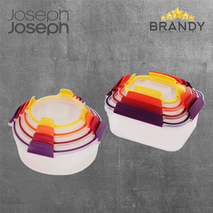 Joseph Joseph Nest Lock 8-Piece Multicolor Mixed Food Container Set 1000013-4