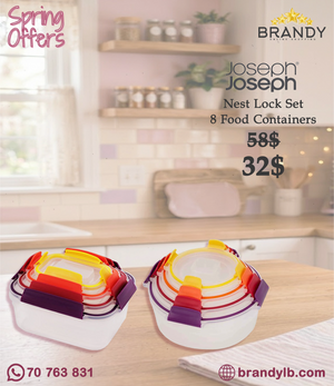 Joseph Joseph Nest Lock 8-Piece Multicolor Mixed Food Container Set 1000013-1