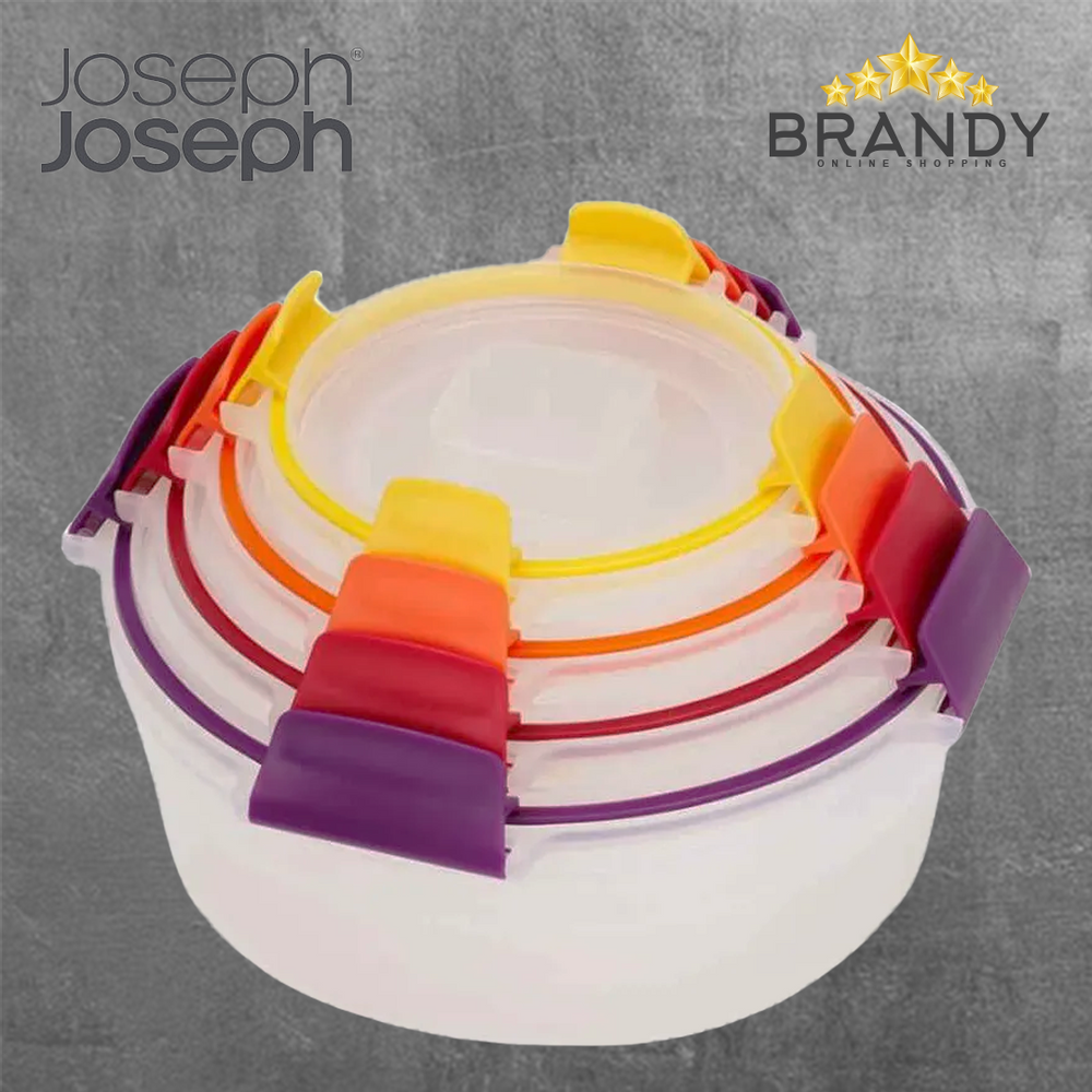 Nest Lock Multicolor Set 4 Round Containers