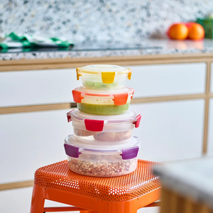 Nest Lock Multicolor Set 4 Round Containers