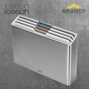 Joseph Joseph Folio™ Steel 4-piece Stone Chopping Board Set With Stainless-Steel Case