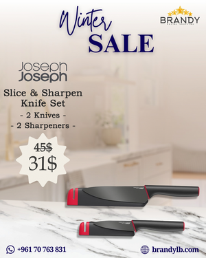 Slice&Sharpen Set 2 Knives & 2 Sharpeners