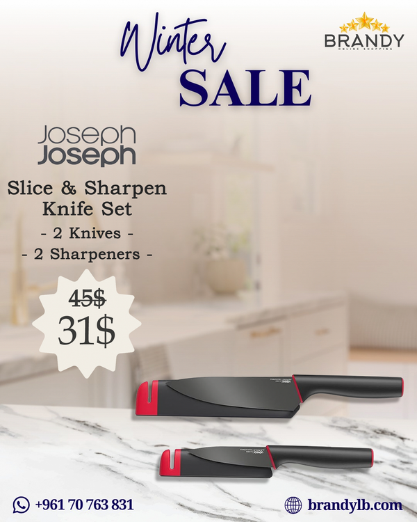 Slice&Sharpen Set 2 Knives & 2 Sharpeners