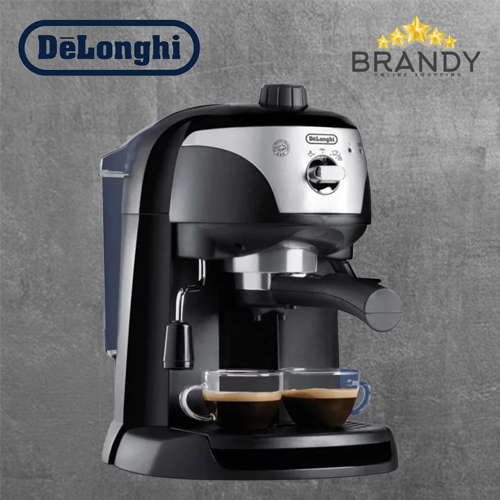 Espresso Maker Black EC221B 15-Bar Pressure Manual Milk Frother Coffee Machine