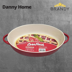Danny Home Oven Dish Oval Porcelain - 2 Sizes-1