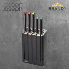 Joseph Joseph Elevate™ SlimBlock 5-piece Multicolour Knife Set with Sharpener