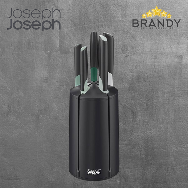 Joseph Joseph Elevate™ Green Knives Carousel 5-piece Set - Sage Editions
