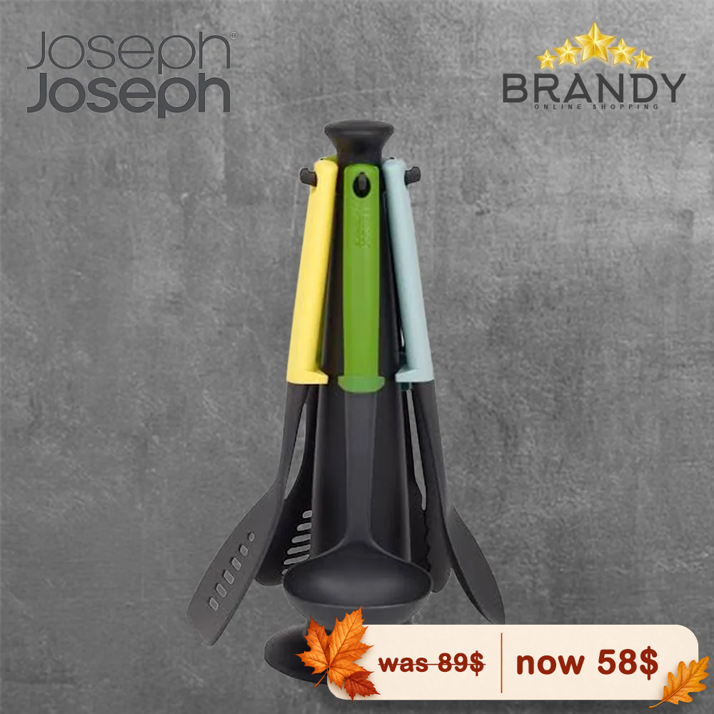 Joseph Joseph Duo 5-Piece Utensil Set with Storage Stand