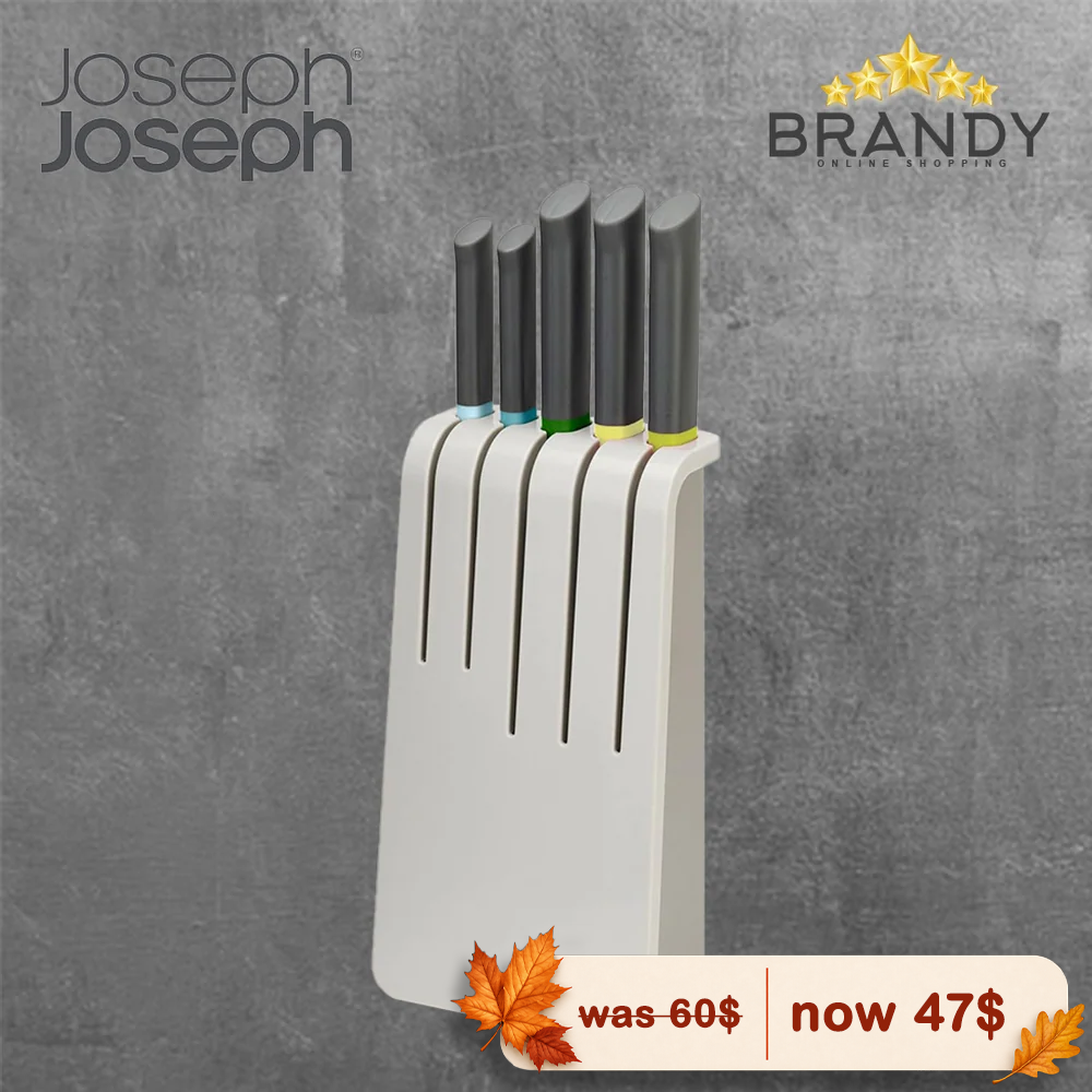 Joseph Joseph Duo 5‑Piece Knife Block Set Japanese Stainless Steel