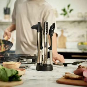 Fusion Utensils Set With Stand - Heat Resistant Kitchen Tools