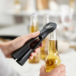 BarStar Wine & Bottle Opener with Easy-Open Corkscrew