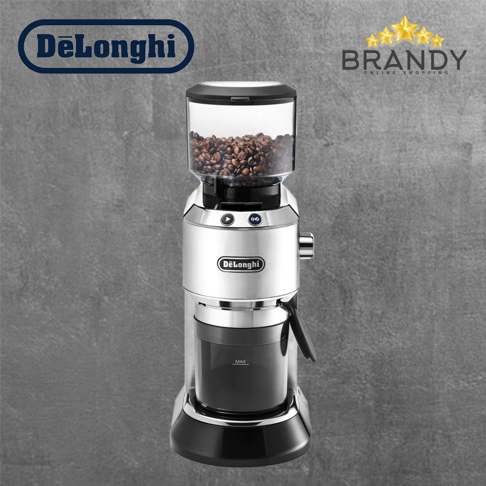 Dedica Coffee Grinder Silver KG520M Conical Burr Adjustable Grind Settings