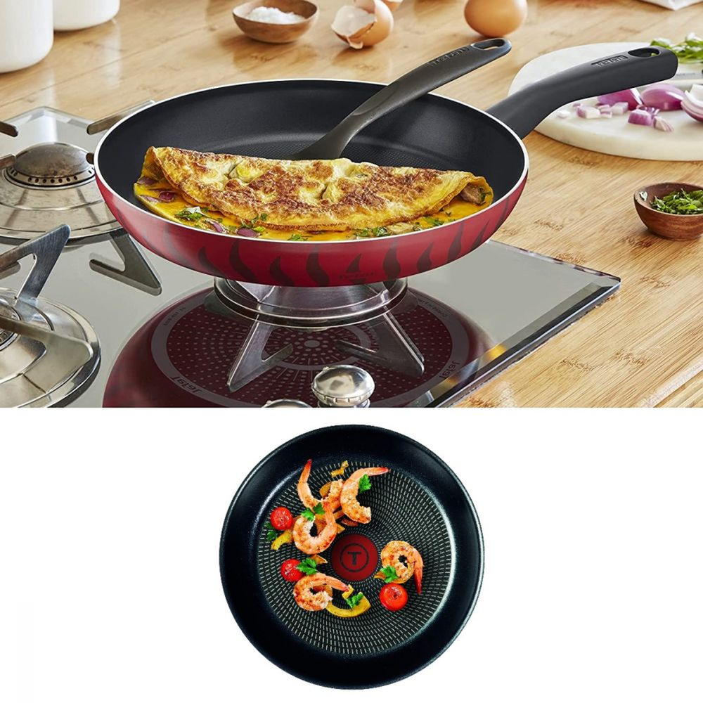 Tempo Flame Frypan - Non-Stick Aluminum with Thermo Signal