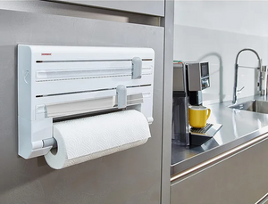 Leifheit Parat Wall-Mounted Roll Holder with Cutter & Storage