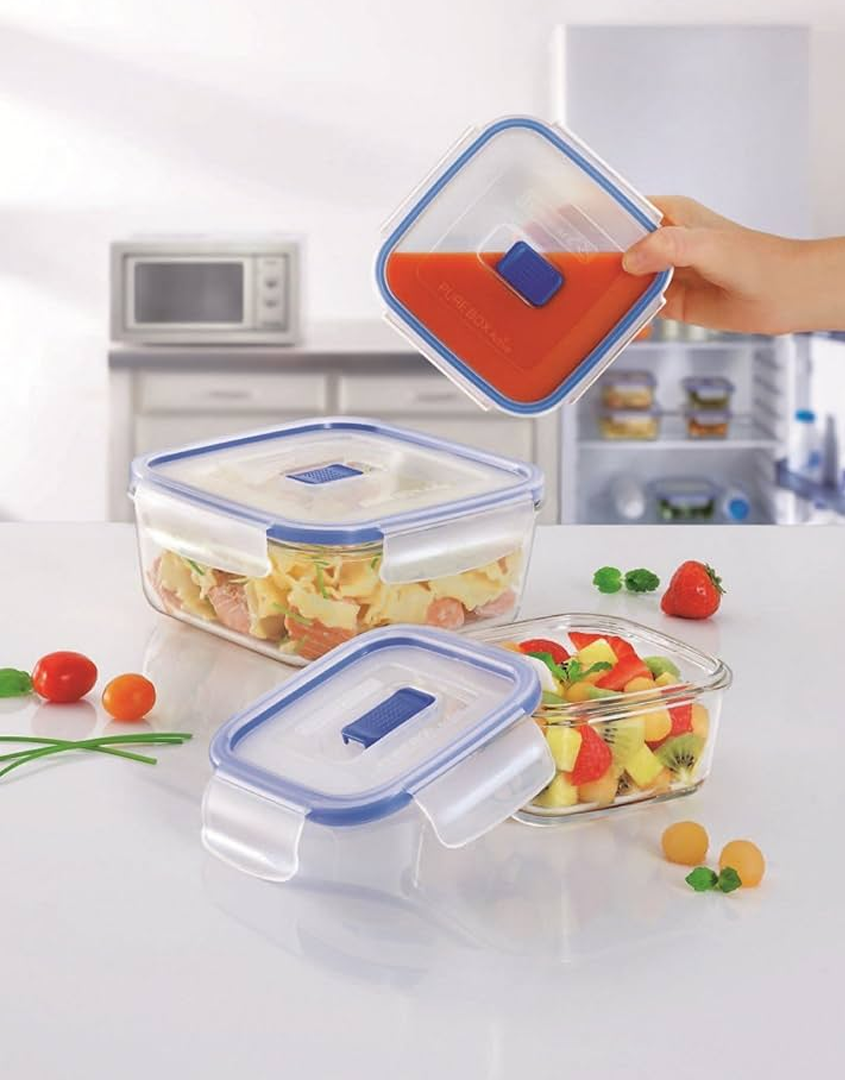Pure Box Square Food Containers Blue