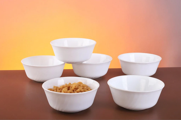 Ebro Bowls 12cm Set 6pcs, Opal Glass, Made in Spain