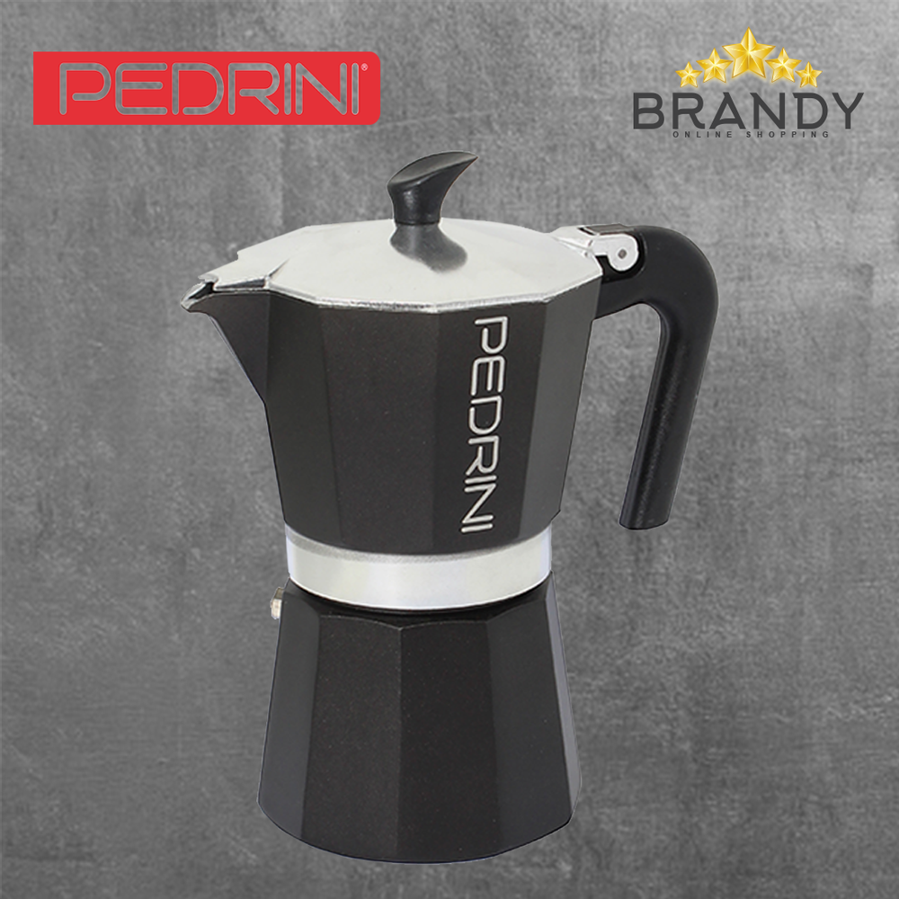 Black Italian Coffee Maker, Pedrini