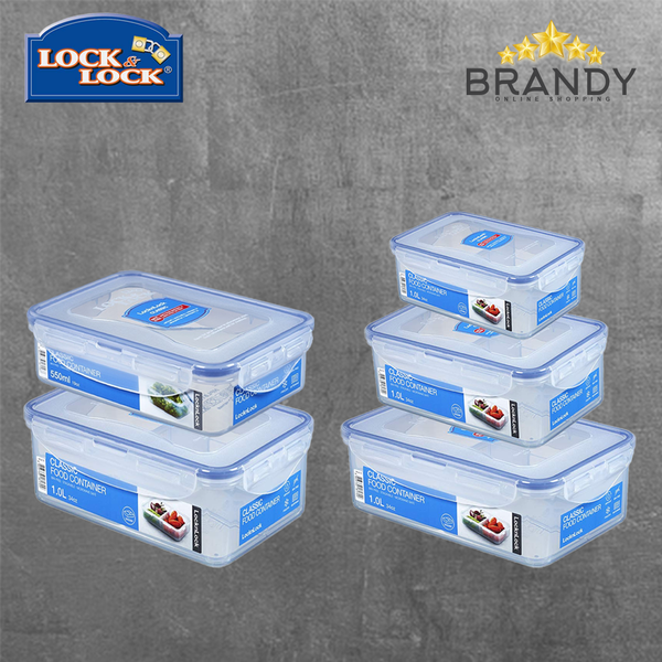 Classic Food Containers Rectangular Set 5pcs