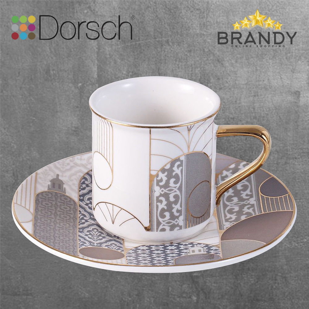 Casa Blanca Coffee Cups Set 6pcs - Porcelain, 90ml