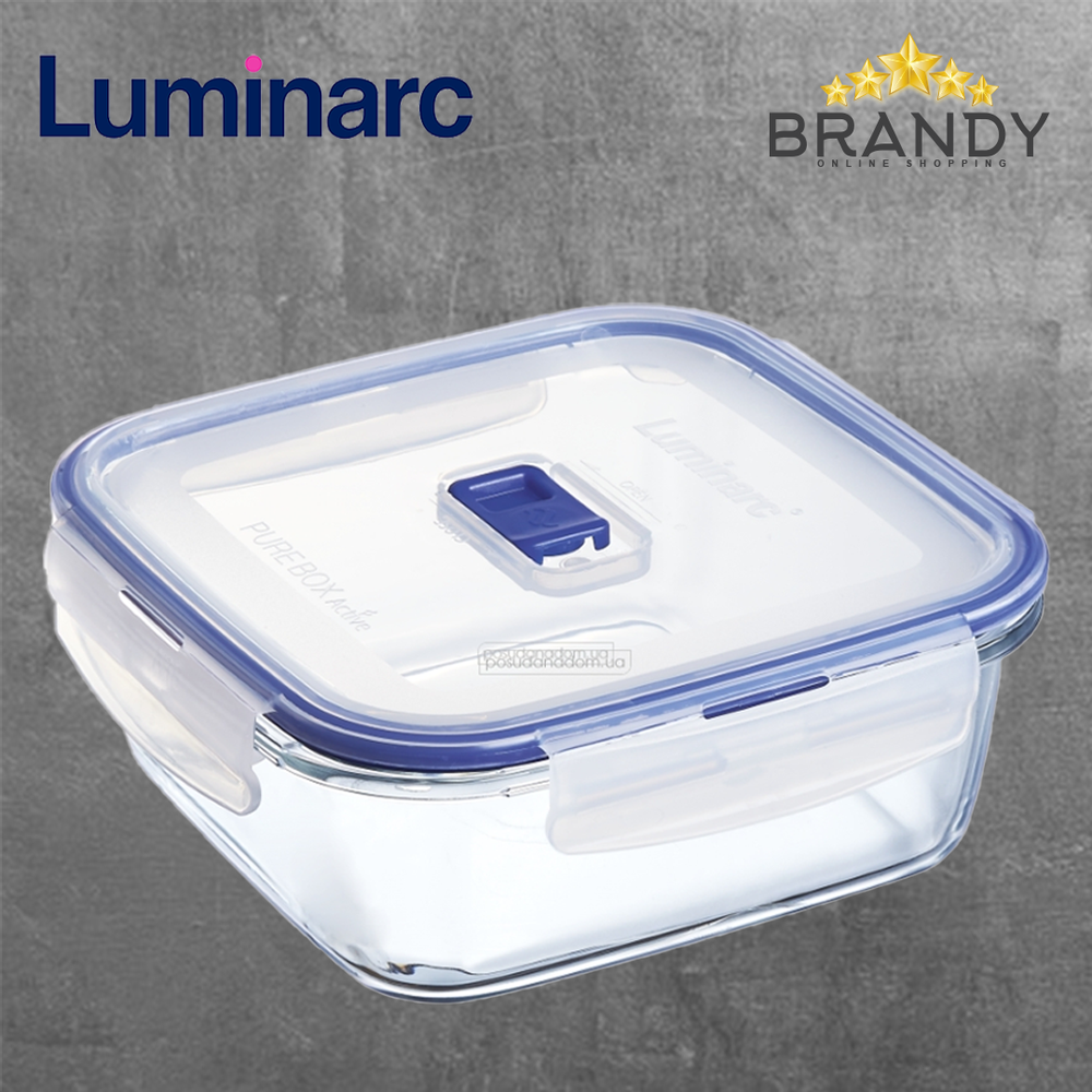 Pure Box Square Food Containers Blue