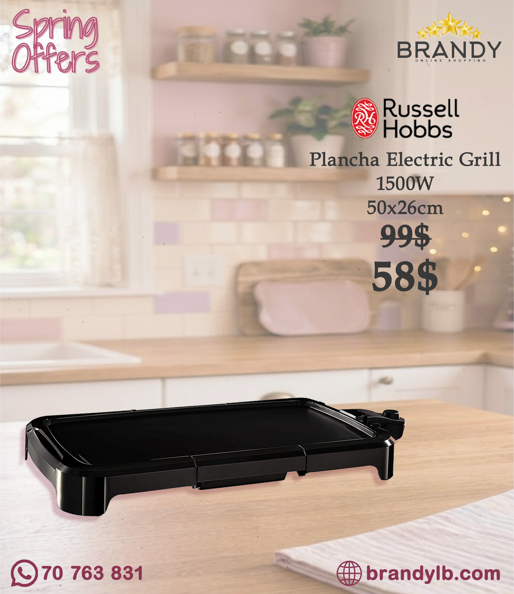 Russell Hobbs 19800-56 Plancha Electric Griddle 1500W 50x26cm