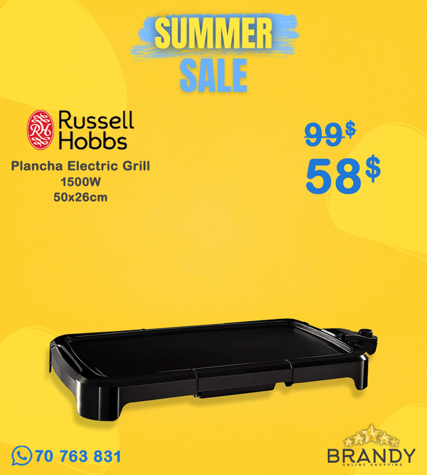 Russell Hobbs 19800-56 Plancha Electric Griddle 1500W 50x26cm