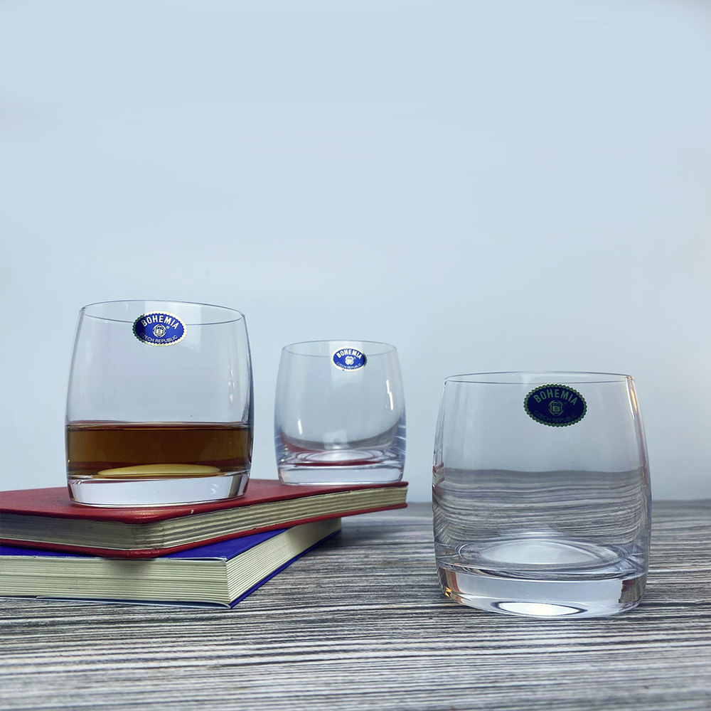 Short Crystal Glass Cups Set 6pcs