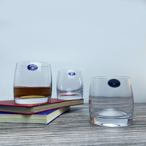 Short Crystal Glass Cups Set 6pcs