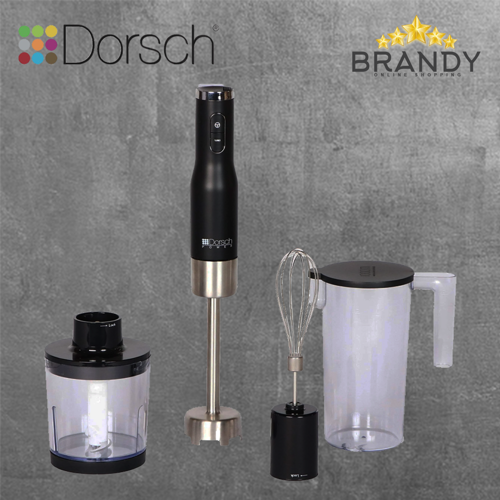 Dorsch Hand Blender DH-07200 800W with Whisk, Chopper and Beaker
