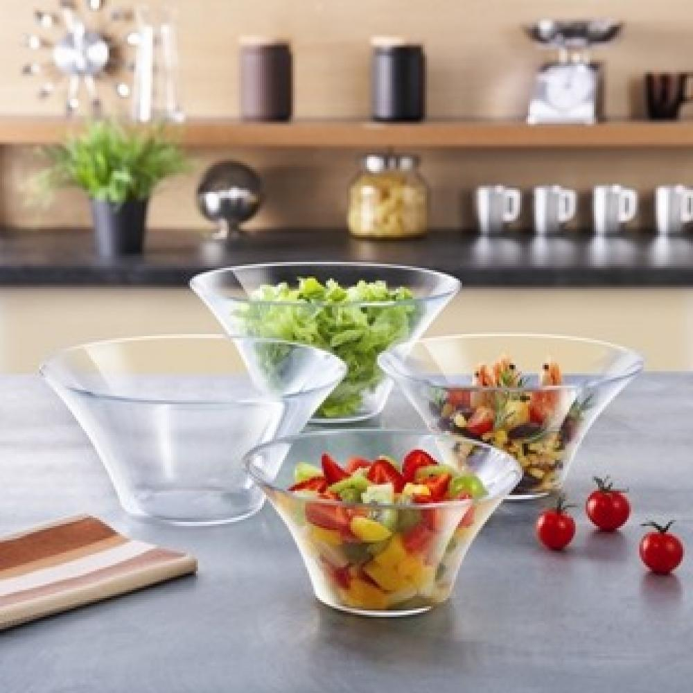 Salad Club Bowl - Glass Serveware, Microwave & Dishwasher Safe