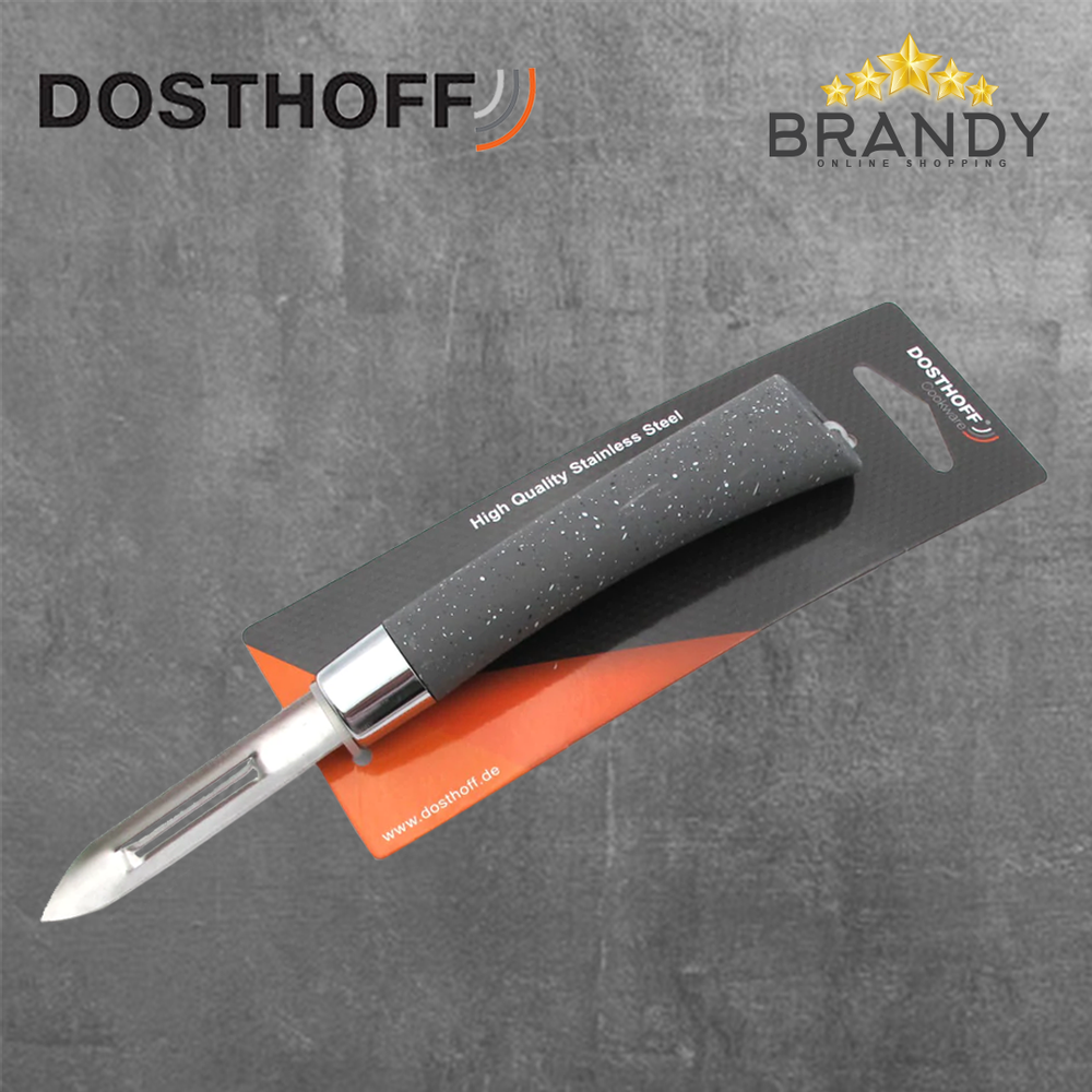 Dosthoff Stainless Steel Peeler with Grey Plastic Handle