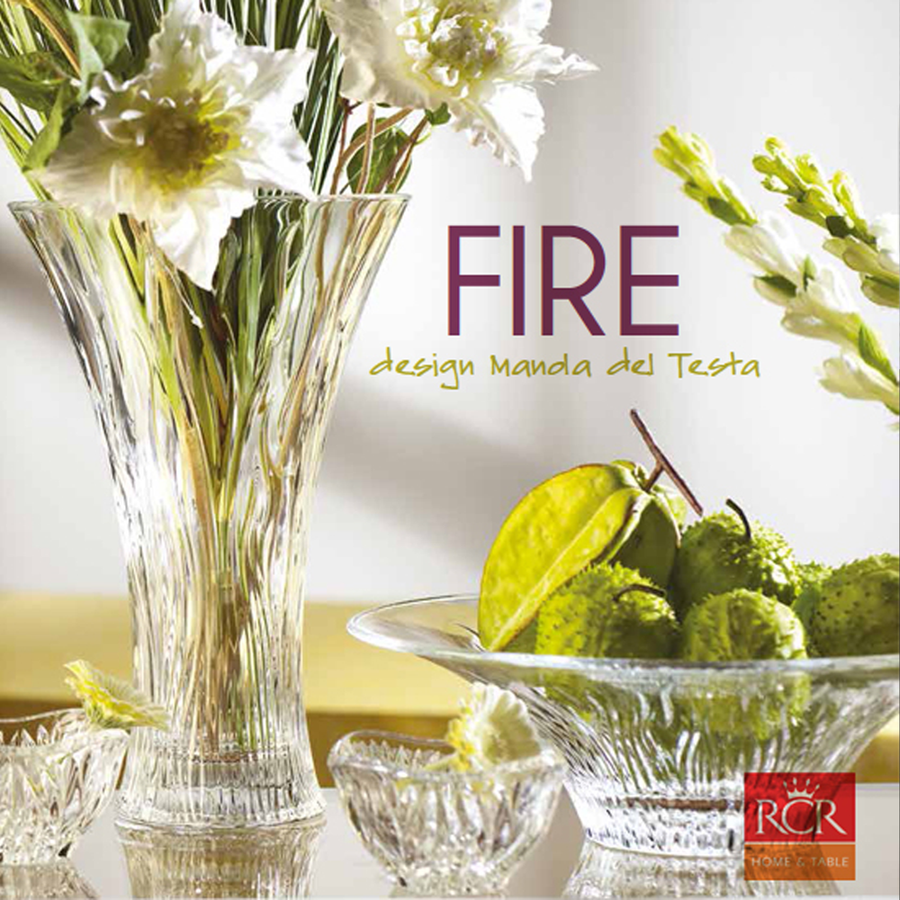 Fire Centerpiece 32cm Crystal Glass