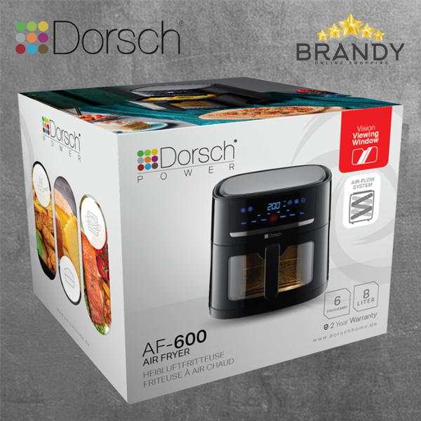 Air Fryer Digital XXL 8L AF600 with Glass Vision Window + Free Tefal Glove
