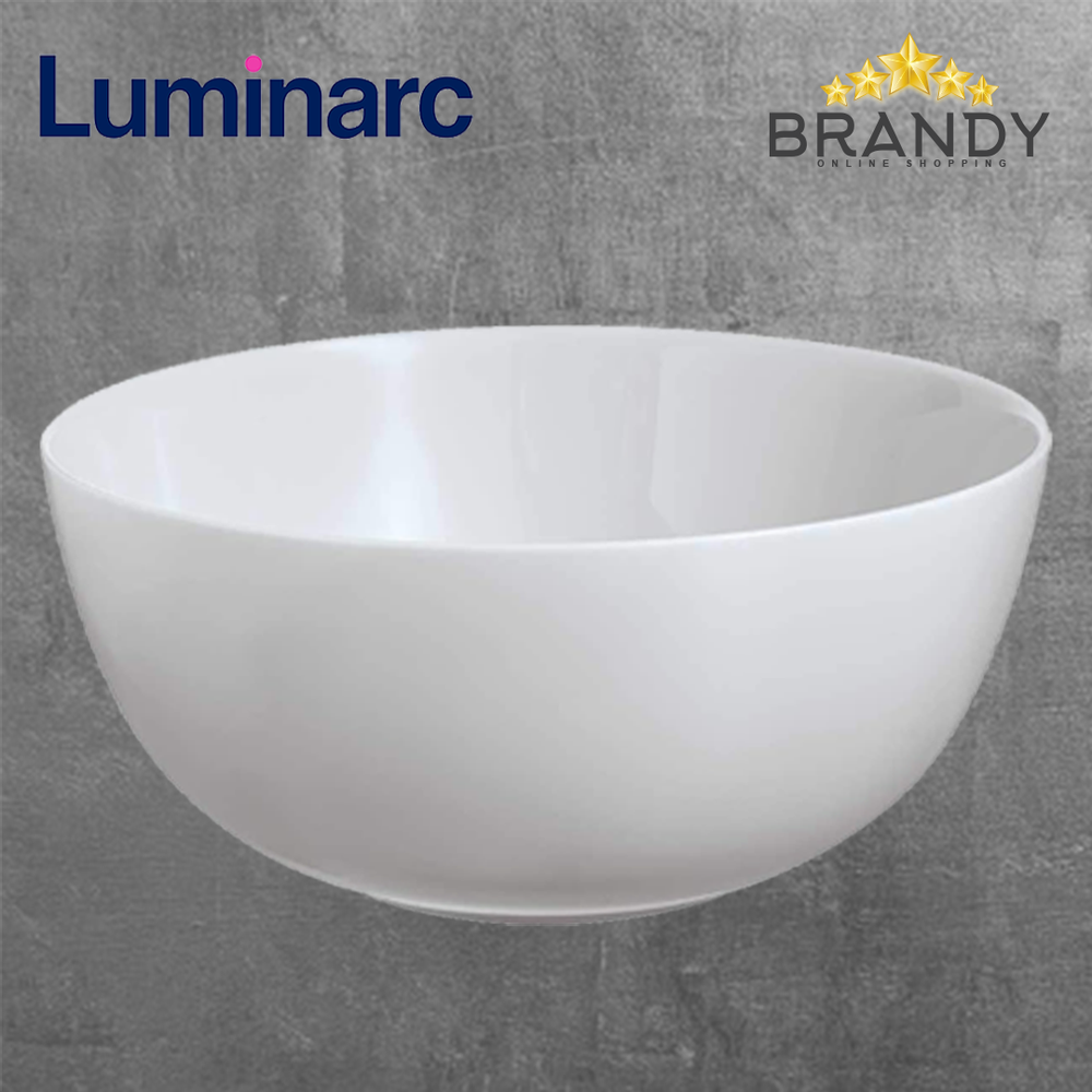 Diwali Grey Salad Bowl 21cm - Opal Glass