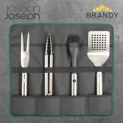 Joseph Joseph GrillOut 4‑Piece Retractable Stainless Steel BBQ Set