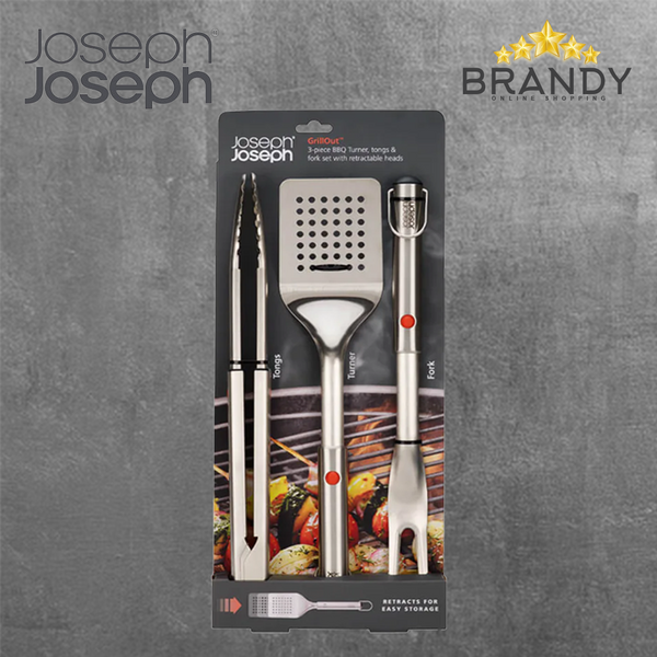 GrillOut Retractable BBQ Tool Set