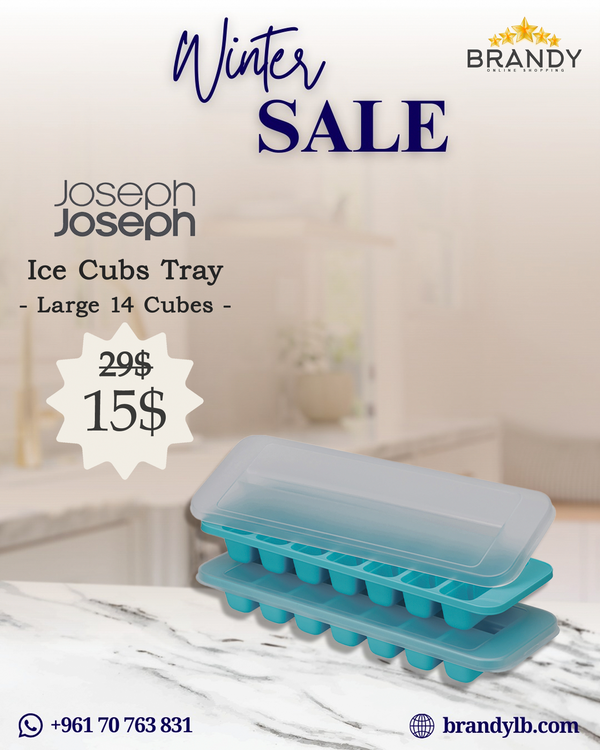 Flow Set 2 Ice Cube Trays with 14 Large Cubes Capacity