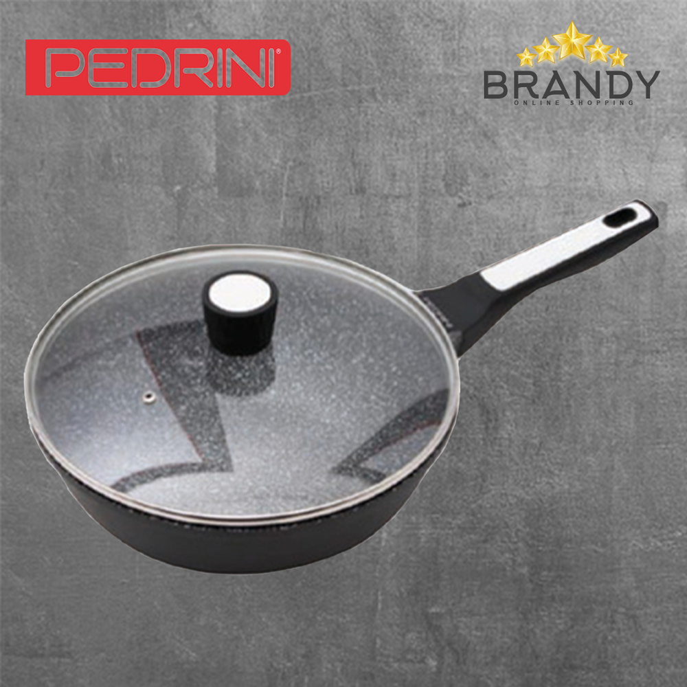 Magma Stone Wok with Glass Lid, 28cm/30cm