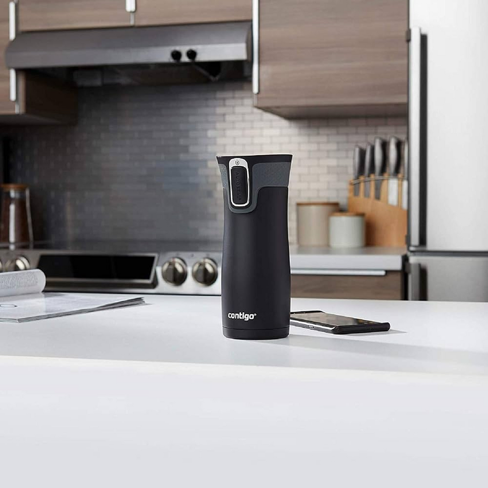 West Loop Matt Black Travel Mug 470ml