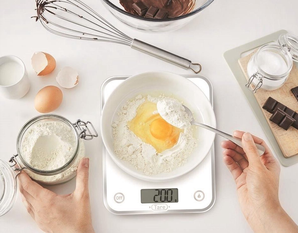 Optiss White Kitchen Scale 5Kg BC5000 with Precision Measurement