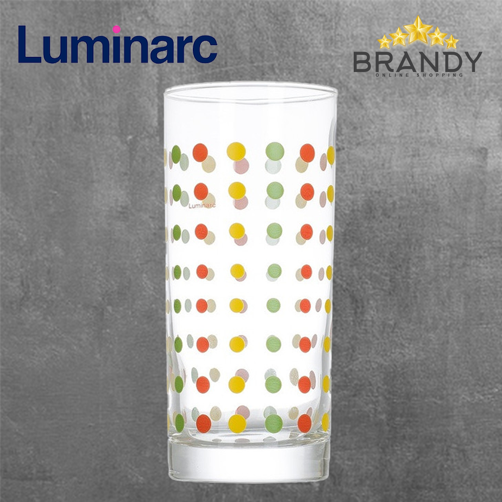 Amsterdam Long Cups Set 6pcs 27cl Colorful Polka Dot Glass Drinkware