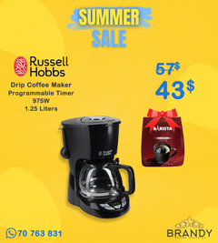 Russell Hobbs 22620-56 Programmable Coffee Maker 24h Timer 1.25 L Black